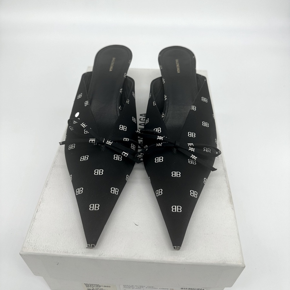 Balenciaga Satin Knife Mules